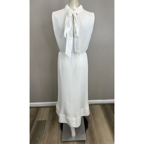 MILLY Melina Solid Pleated Dress Size 4 $425 - Picture 7 of 10